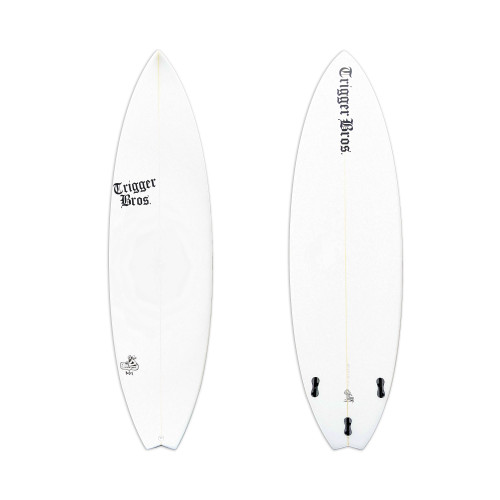 Trigger Bros Custom Dos 6ft 2 Surfboard FCSII Cleanskin