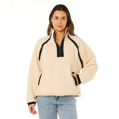 Rip Curl Surf Club Heritage Polar Fleece Womens in Stone