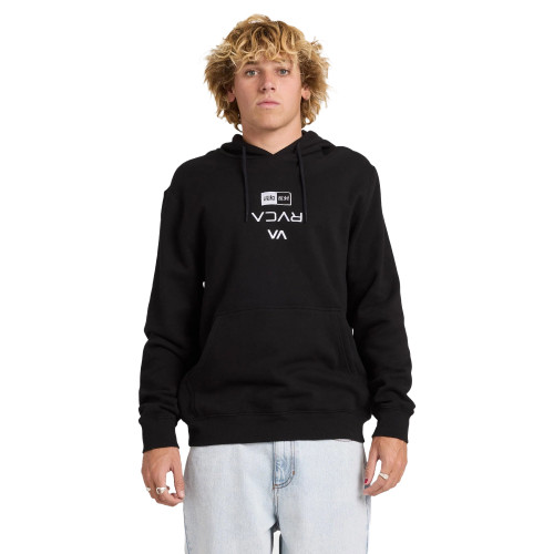 RVCA Credits Hoodie Mens in RVCA Black