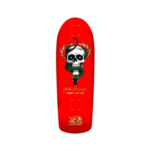 Powell Peralta Mike McGill McTwist 40th Anniversary 10in Red Gold Foil Skateboard Deck