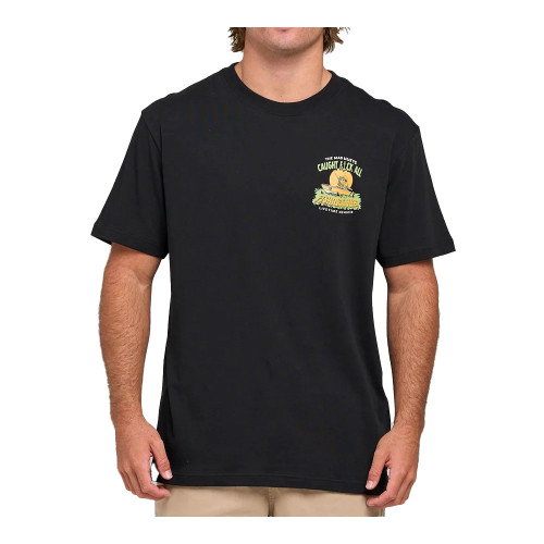 The Mad Hueys Caught FK All Jaw Tee Mens in Black