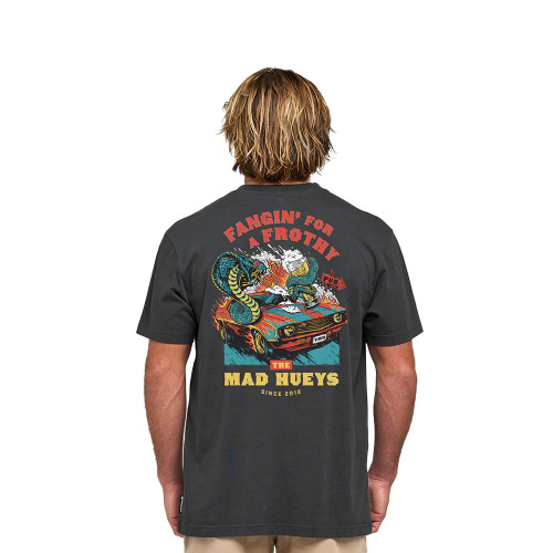 The Mad Hueys Frothy Fanging Tee Mens in Black