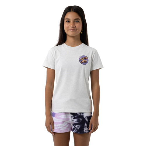 Santa Cruz Other Dot Reverse Chest Tee Girls in White Marle