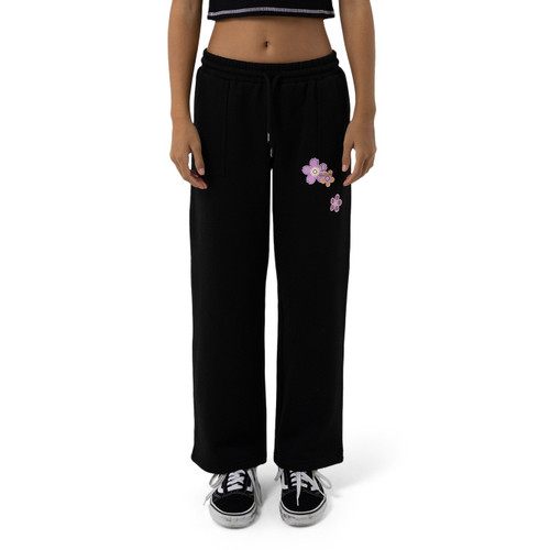 Santa Cruz Blooming Stack Dot Track Pant Girls in Black
