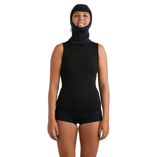 Roxy 2.0 Swell Natural Hooded Vest Womens in Black