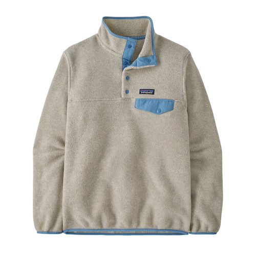 Patagonia LW Synch Snap-T Fleece Womens in Oatmeal Heather Shore Blue