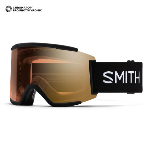 Smith Squad XL Goggle in Black ChromaPop Pro Photochromic Gold Mirror
