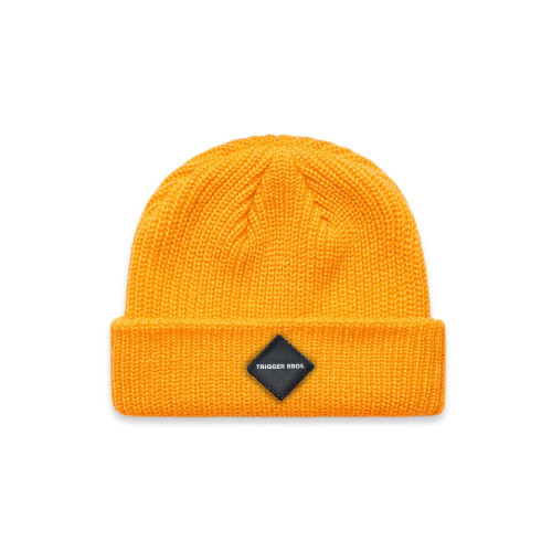 Trigger Bros Cable Beanie in Gold