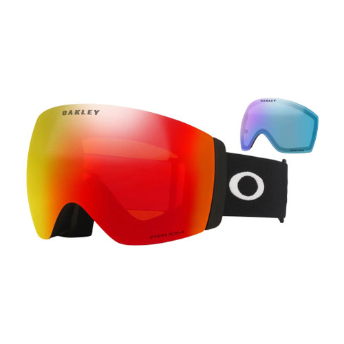 Oakley Flight Deck L Pro Goggle in Matte Black Prizm Torch Iridium + Prizm Iced Iridium