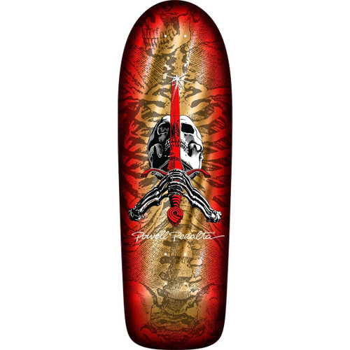 Powell Peralta Skull & Sword OG 10in Gold Foil Skateboard Deck
