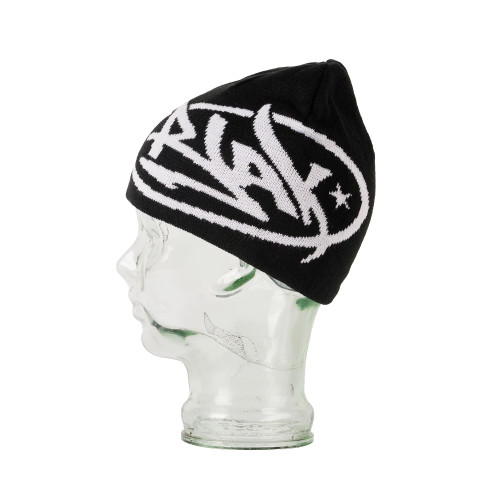 Blak Slap Beanie in Black White & White Black