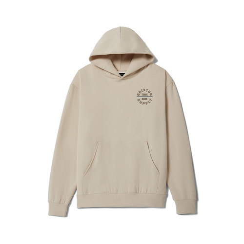 Brixton Oath V Hoodie Mens in Bone
