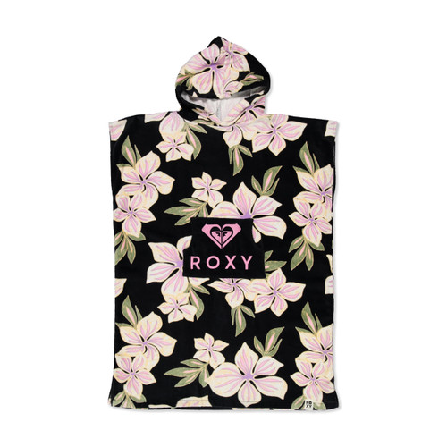 Roxy Stay Magical Hooded Poncho Towel Girls in Oil Green Of The Pacific