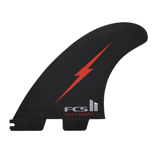 FCS II Nathan Florence PC Large Tri Fin Set in Red Bolt