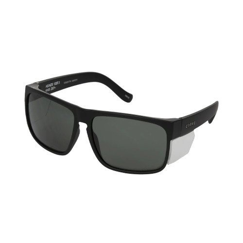 Carve Vendetta Sunglasses in Safety Matte Black Frame Grey Lens