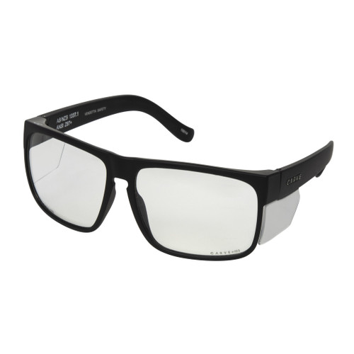 Carve Vendetta Sunglasses in Safety Matte Black Photochromatic Grey Clear