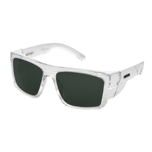 Carve Volley Sunglasses in Safety Gloss Clear Frame Grey Lens