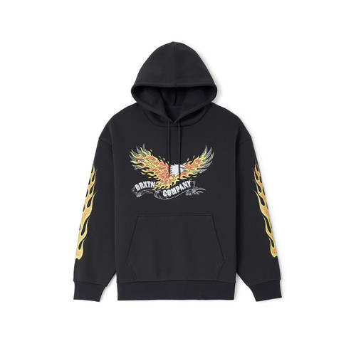 Brixton Blazing Hoodie Mens in Black