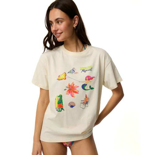 Rip Curl Desire Relaxed Tee Womens in Vanilla