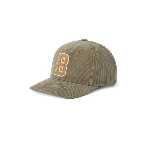 Brixton Big B MP Adjustable Cap in Dark Olive Corduroy