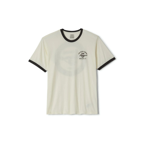 Brixton Ford Mustang Ringer Tee Mens in Wimbledone White Burnt Rubber