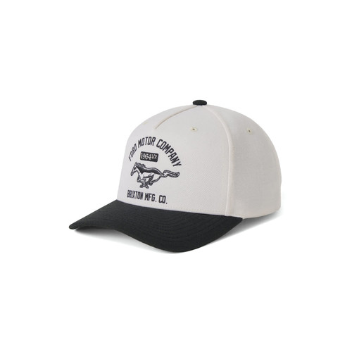 Brixton Ford Mustang Snapback Cap Mens in Wimbledone White Burnt Rubber