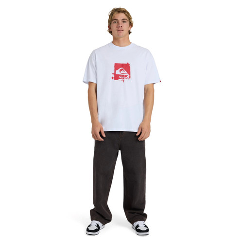 Quiksilver Young Guns Impaired Box Tee Mens in White