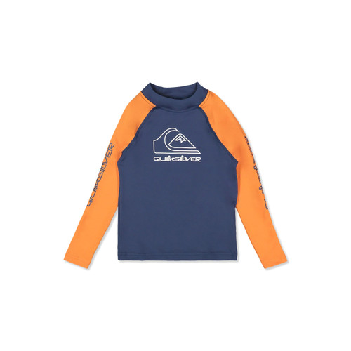 Quiksilver On Tour Long Sleeve Rashvest Junior Boys in Jaffa Orange