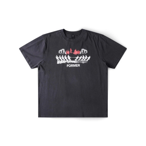 Former Engineered Tee Mens in Washed Black