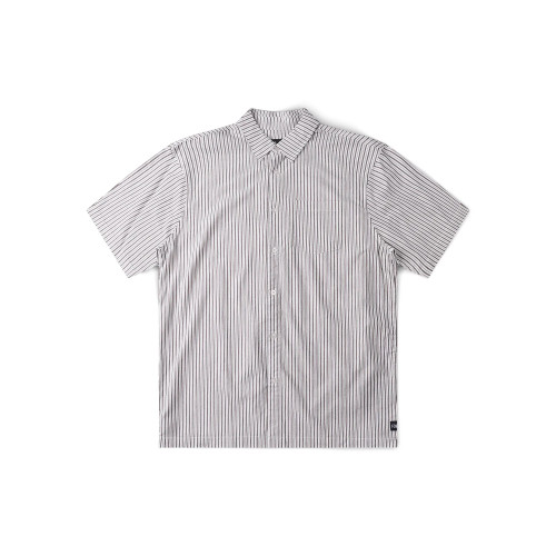 Former Reynolds Stripe Short Sleeve Shirt Mens in Beige