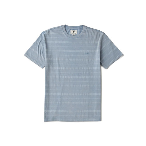 Vissla Trim Lines Tee Mens in Faded Denim