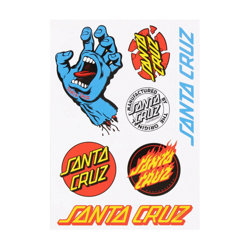 Santa Cruz Screaming Hand Sticker Sheet