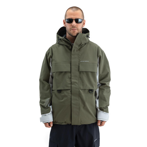 Beyond Medals Ripstop Cargo Jacket 2027 in Dark Green