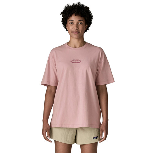Patagonia 95 Oval Logo Oversized Tee Womens in Quiet Violet