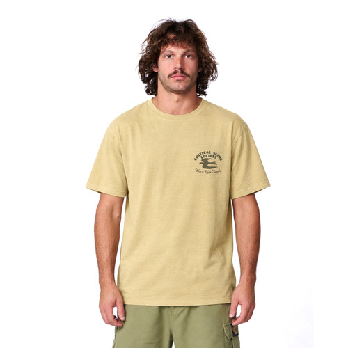 The Critical Slide Society Wax And Resin Tee Mens in Vintage Yellow