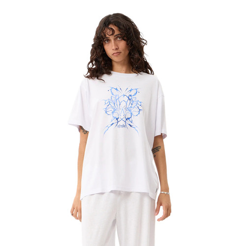 Afends Nocturnal Oversized Tee Womens in White