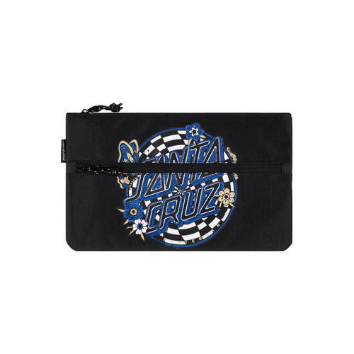 Santa Cruz Field Check Pencil Case Girls in Black