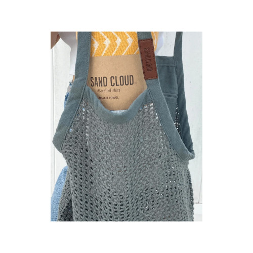 Sand Cloud Net Market Bag in Grey