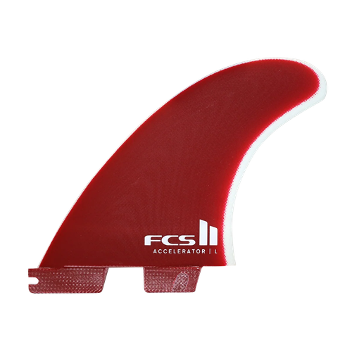 FCS II Accelerator PG Large Tri Fin Set in Rust Red