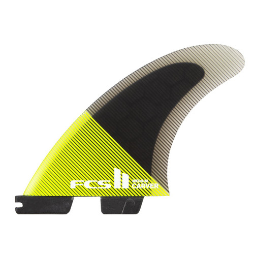 FCS II Carver PC Medium Thruster Fin Set in Acid Black