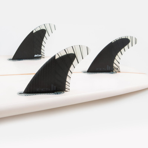 FCS II Reactor PC Carbon Medium Thruster Fin Set in Black Charcoal