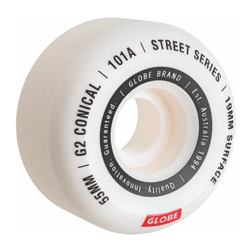 Globe G2 Conical Street Wheel 55MM in White Essential