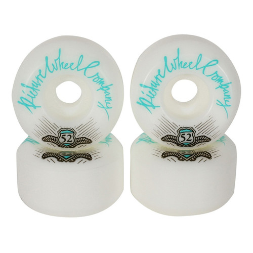 Picture Wheel Co Shield Conical Shape 52MM 83B Skate Wheels in Teal