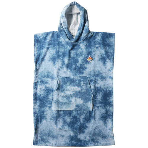 Vissla Changing Towel Poncho Mens in Blue Tie Dye