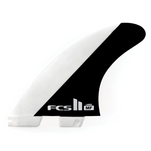 FCS II Mick Fanning PC Grom Tri Fin Set in Black White