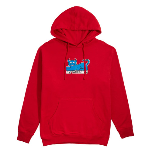 Toy Machine Devil Cat 90s Hoodie Mens in Red