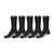 Globe Blackout Large Sock 5 Pack 12-15US Mens in Black Black