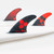 FCS II AM PC Medium Tri Fin Set in Red