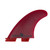 FCS II Accelerator Neo Glass Large Tri Fin Set in Red