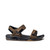 Reef Fanning Baja Leather Sandal Mens in Black Brown